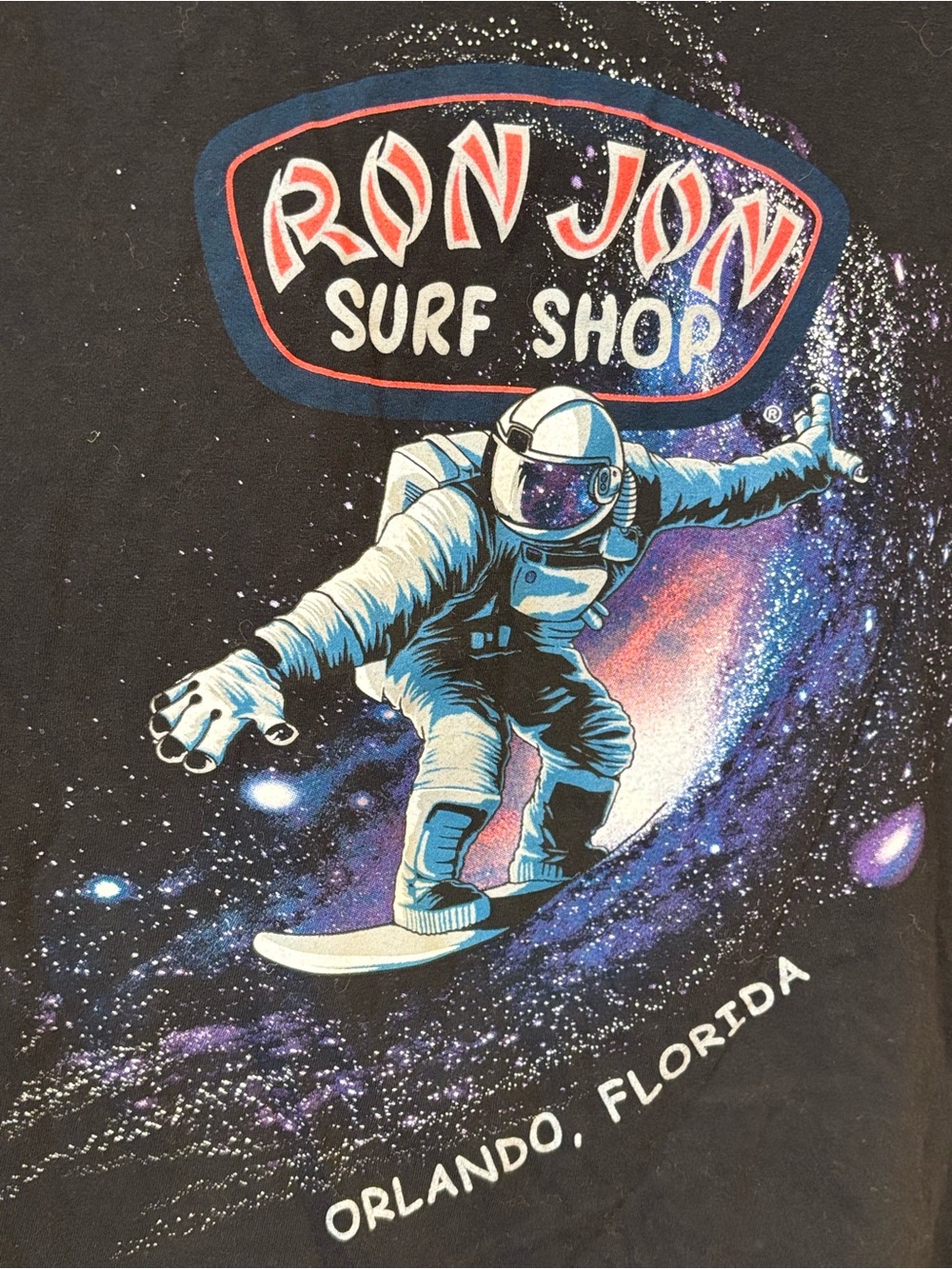Ron Jon Surf Shop Orlando Astronaut Galaxy Short Sleeve T-Shirt Unisex Medium - Picture 3 of 4